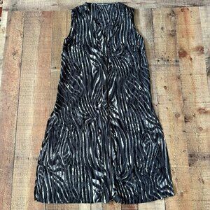 Signature Collection Women's V-neck Tunic Mini Dress Lightweight Button Down -S